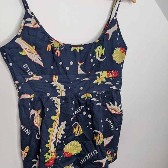 J. CREW Ocean Graphic Fish Camisole Cotton Tank - Picture 4 of 5